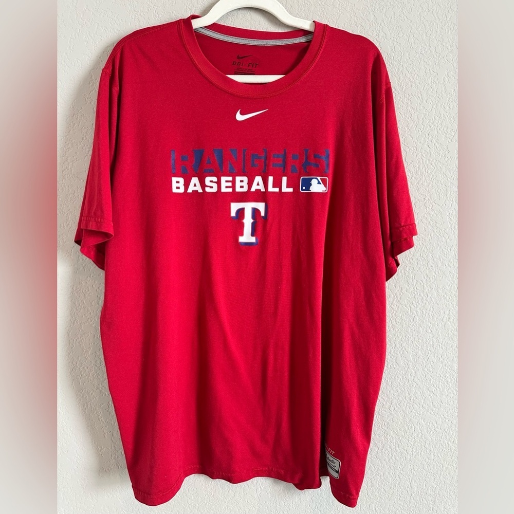 Nike Red Dri-FIT Texas Rangers Shirt